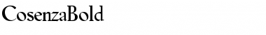 Download CosenzaBold Regular Font Title Preview