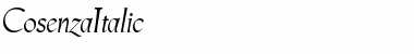 Download CosenzaItalic Regular Font Title Preview