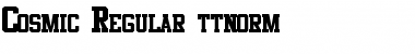 Download Cosmic Regular Font Title Preview
