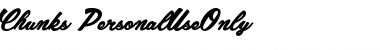 Download Chunks_PersonalUseOnly Regular Font Title Preview
