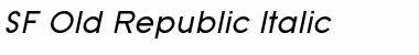 Download SF Old Republic Italic Font Title Preview