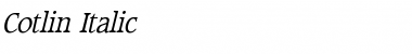 Download Cotlin Italic Font Title Preview