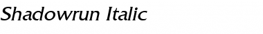 Download Shadowrun Italic Font