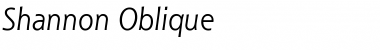 Download Shannon RomanItalic Font Title Preview