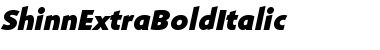 Download ShinnExtraBoldItalic Regular Font Title Preview