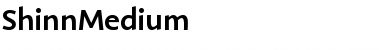 Download ShinnMedium Regular Font Title Preview