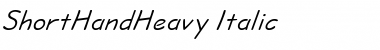 Download ShortHandHeavy Italic Font