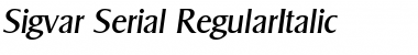 Download Sigvar-Serial RegularItalic Font