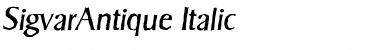 Download SigvarAntique Italic Font
