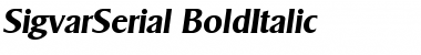 Download SigvarSerial BoldItalic Font