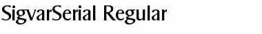 Download SigvarSerial Regular Font
