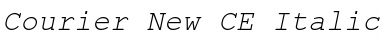 Download Courier New CE Italic Font Title Preview