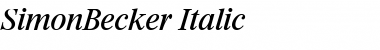 Download SimonBecker Italic Font