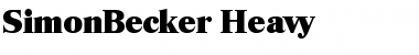 Download SimonBecker-Heavy Font