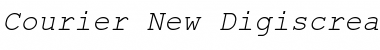 Download Courier New Digiscream Italic Font Title Preview