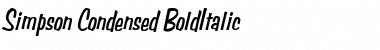 Download Simpson Condensed BoldItalic Font