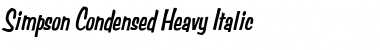 Download Simpson Condensed Heavy Font