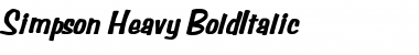 Download Simpson Heavy BoldItalic Font