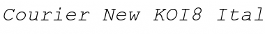 Download Courier New KOI8 Italic Font Title Preview