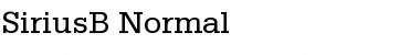 Download SiriusB Normal Font