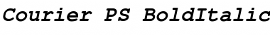 Download Courier-PS BoldItalic Font Title Preview
