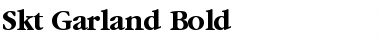 Download Skt Garland Bold Font Title Preview