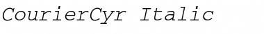 Download CourierCyr Italic Font Title Preview