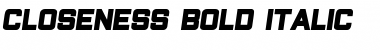 Download Closeness Bold Italic Font Title Preview