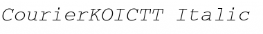 Download CourierKOICTT Italic Font Title Preview