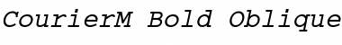Download CourierM Bold Oblique Font Title Preview