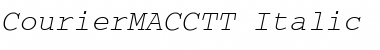 Download CourierMACCTT Italic Font Title Preview