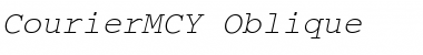 Download CourierMCY Oblique Font Title Preview