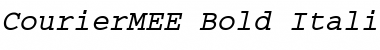 Download CourierMEE Bold Italic Font Title Preview