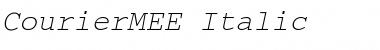 Download CourierMEE Italic Font Title Preview
