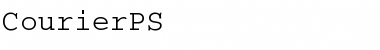 Download CourierPS Regular Font Title Preview