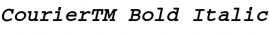 Download CourierTM Bold Italic Font Title Preview