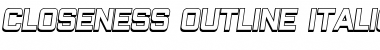 Download Closeness Outline Italic Font Title Preview