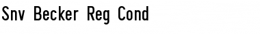 Download Snv Becker Reg Cond Font