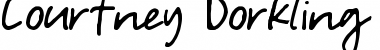 Download Courtney Dorkling Regular Font Title Preview
