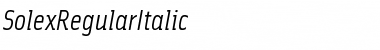 Download SolexRegularItalic Regular Font