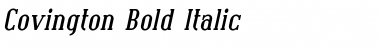 Download Covington Bold Italic Font Title Preview