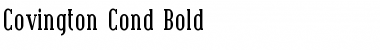 Download Covington Cond Bold Font Title Preview