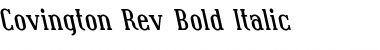 Download Covington Rev Bold Italic Font Title Preview