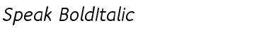 Download Speak-BoldItalic Regular Font