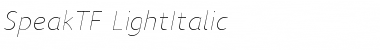 Download SpeakTF-LightItalic Regular Font