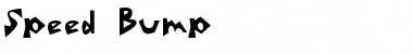 Download Speed Bump Regular Font