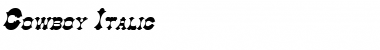 Download Cowboy Italic Font Title Preview