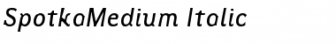 Download SpotkaMedium Italic Regular Font