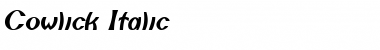 Download Cowlick Italic Font Title Preview