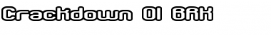 Download Crackdown O1 BRK Regular Font Title Preview